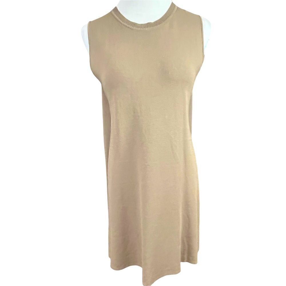 Kerisma Knits Tan Sleeveless Tunic Mini Dress M